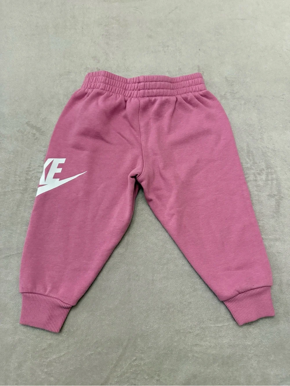 Nike Toddler Girl Fleece Joggers Pink Large Logo Sweatpants 2T GUC